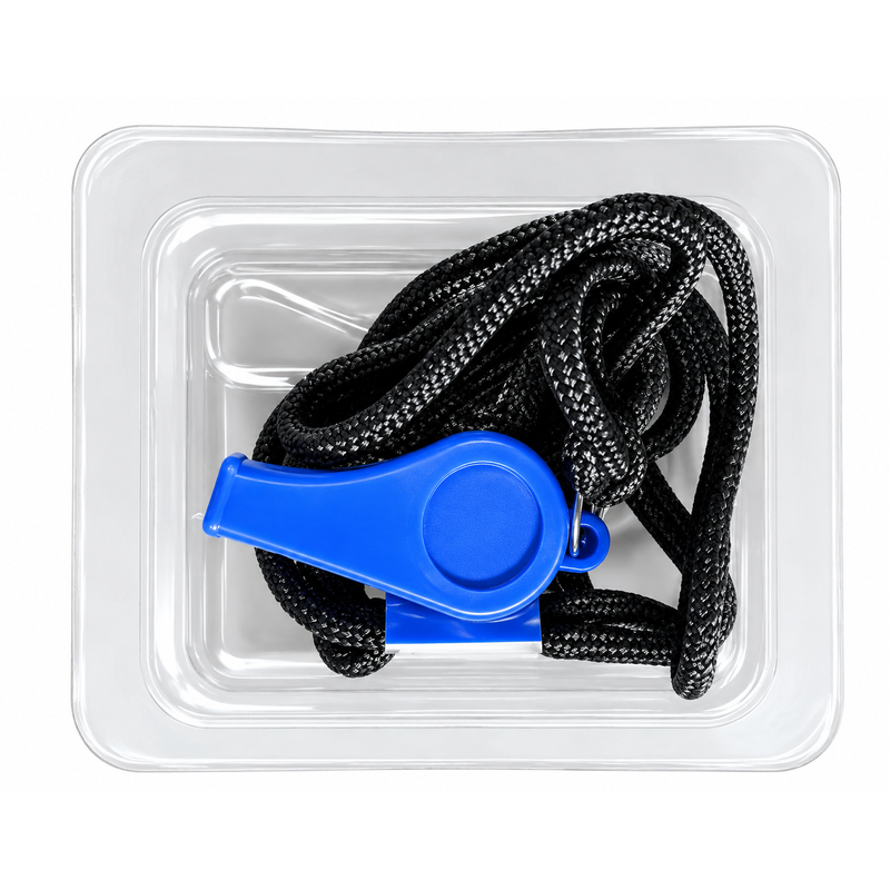 Pea Whistle plastic with Lanyard