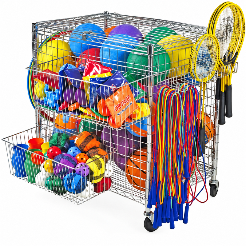 Steel Ball Storage Cart – Storage for Balls and Equipment