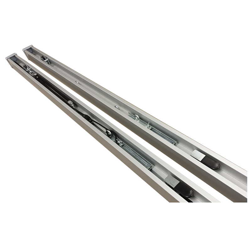 Aluminium Volleyball Posts 80 × 80 mm – with Pulley Tension System-Anodized alu. - Nordic Sport