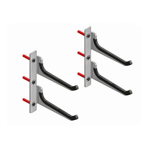 Wall-Mounted Hangers for Storage of 4 Volleyball Posts - Nordic Sport