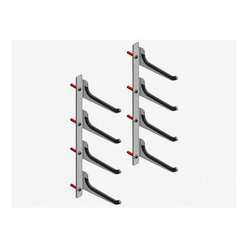 Wall-Mounted Hangers for Storage of 8 Volleyball Posts - Nordic Sport