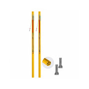 Competition Beach Volleyball Posts Ø83 mm – Gold, with Ground Sockets - Nordic Sport