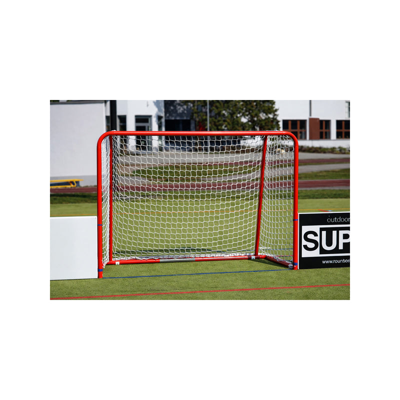 Reinforced floorball goal for multi-sided play