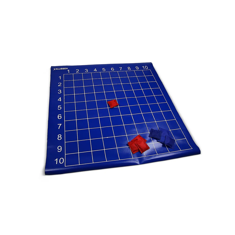 Tic-Tac-Toe Mat – Coordinate Grid and Multiplication Table with 8 Bean Bags