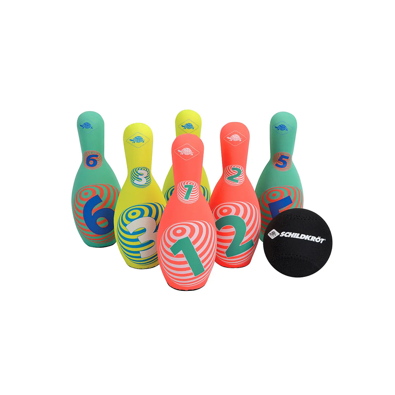 Neoprene Bowling Set – 6 Pins and Ball with Storage Bag