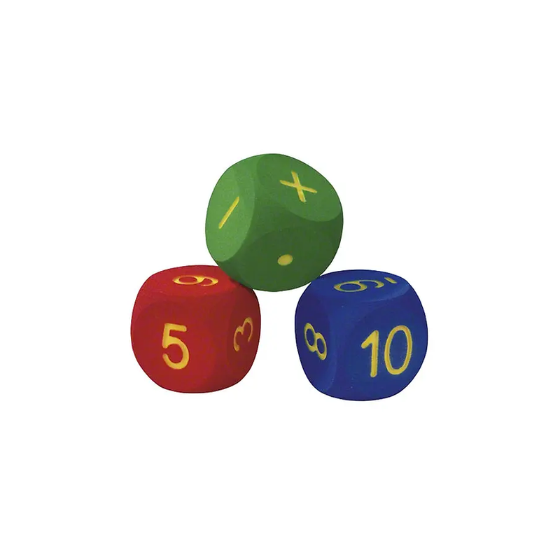 Maths Foam Dice Set of 3 – for Active Learning