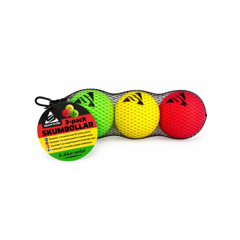 Foam Balls 7 cm – 3-Pack in Different Colours