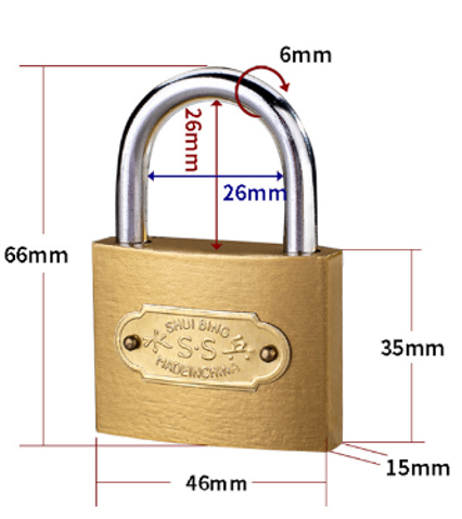 Iron padlock with key-Steel made - Nordic Sport