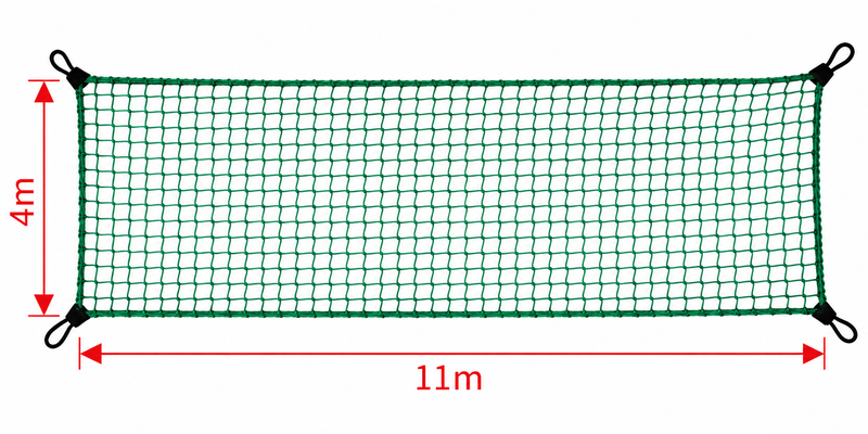 Handball Safety Net 4 × 11 m – Complete Set with Wall Brackets and Floor Anchors