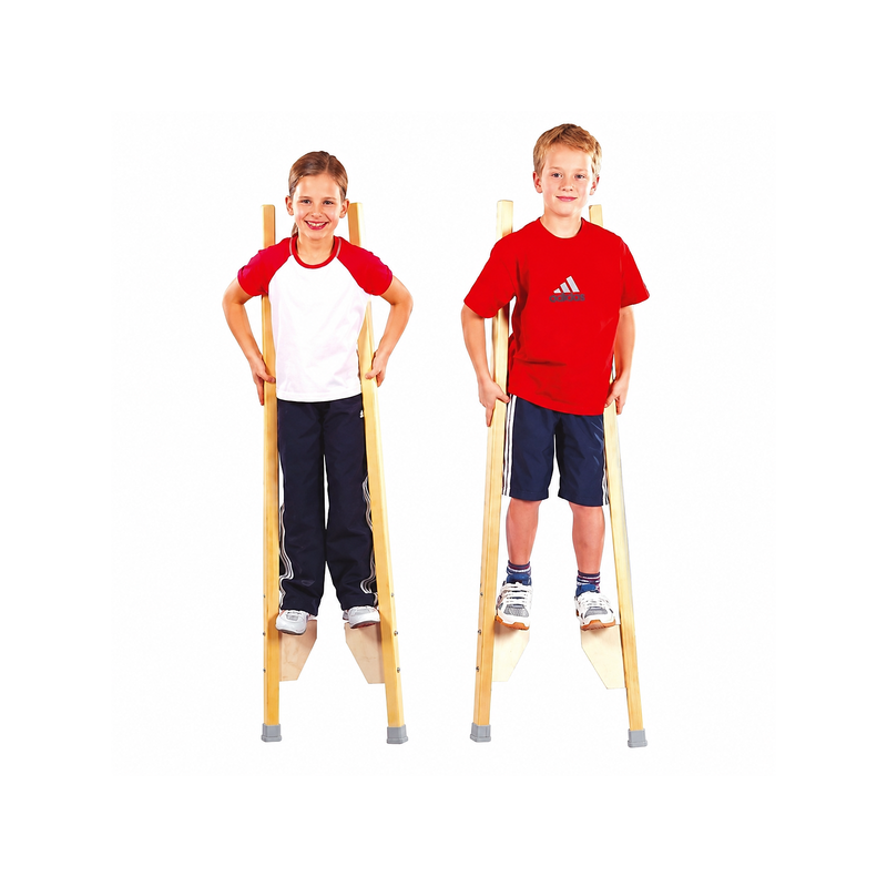 Wooden Stilts 1.4 m &amp; 1.8 m – for Balance and Coordination