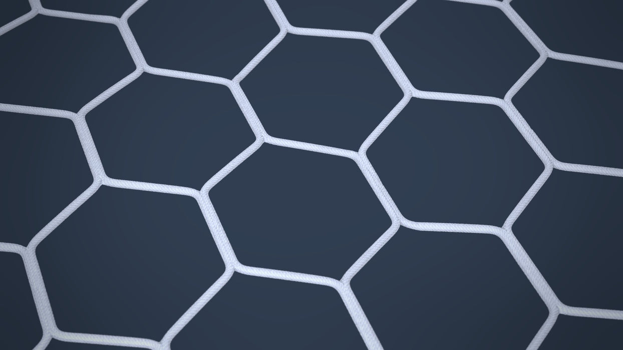 Net 11-a-side White Hexagon - Football nets